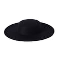 thumbnail image 1 of Women Hats Solid Color Wide Brim Flat Top Formal Top Hat, 1 of 6