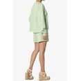 thumbnail image 4 of TheMogan Women's S~3X Cotton Terry Long Sleeve Oversized Top & Drawstring Shorts SET, 4 of 7