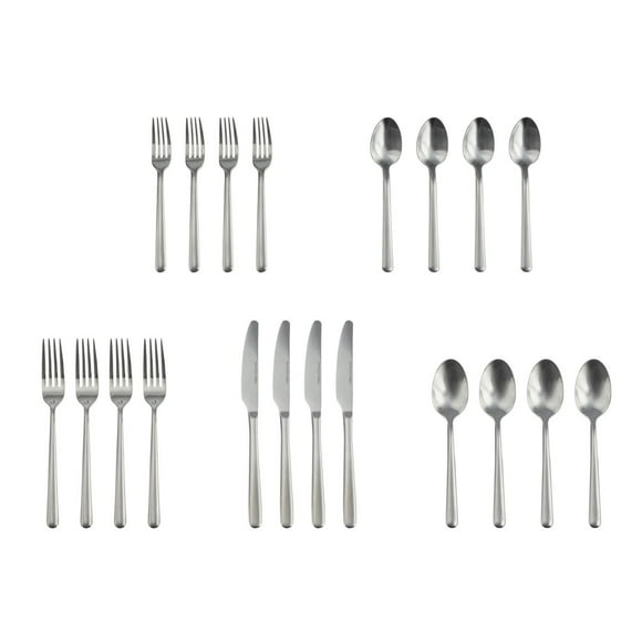 Ensemble de 20 pièces couverts de Hometrends, Argent Ensemble de couverts 20 pièce