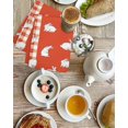 thumbnail image 4 of Japanese Rabbits Kitchen Dish Towels for Drying Dishes Set of 3, Vintage Orange Red Plaid Farmhouse Waffle Weave Microfiber Hand Tea Bathroom Towels Quick Dry & Absorbent Towel 15.7x23.6, 4 of 7