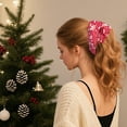 thumbnail image 5 of Christmas Hair Ties Merry Christmas Satin Hair Scrunchies Elastics Soft Hair Bands Accessories for Women Festival Holiday Xmas Party Supplies (4PCS Snowflake), 5 of 10