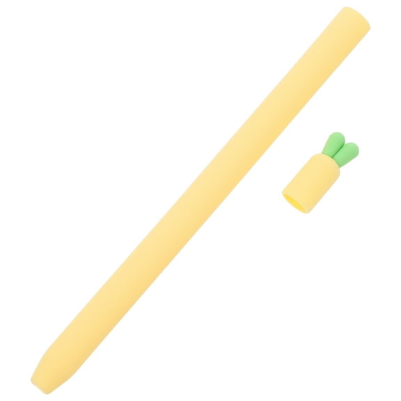 BESTYASH Yellow Soft Silicone Anti-Drop Stylus Pen Cover Compatible with Apple Pencil 2 Protective Sleeve