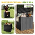 thumbnail image 5 of fazzn 30 Gallon Resin Deck Box Waterproof Outdoor Storage Box for Patio Furniture Pool Accessories Indoor Storage for Cushion Garden Tools (Black), 5 of 7