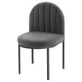 thumbnail image 1 of Tufted Side Dining Chair, Fabric, Black Grey Gray, Modern Contemporary Urban Design, Kitchen Room Cafe Bistro Restaurant Hospitality, 1 of 9