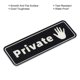thumbnail image 4 of Uxcell Señal Privada para Puerta 9"x3" Etiqueta Adhesiva de Privacidad Negra, 4 of 7