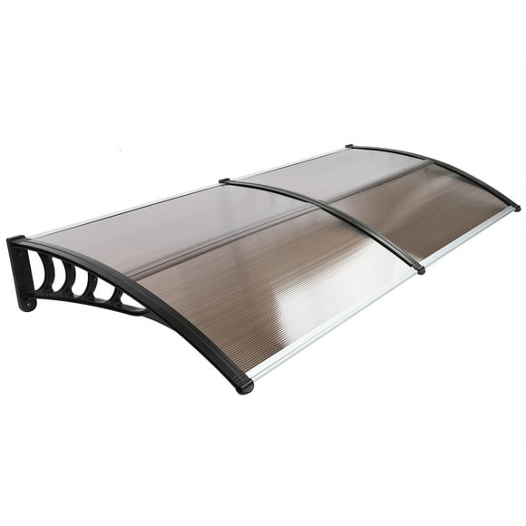 79x40 Inch Window Door Awning Canopy,PC Hollow Sheet PP Bracket Aluminium Panel Front Door Canopy Window Door Cover,Window Sunshade Awning Canopy for Coutyard Garden House