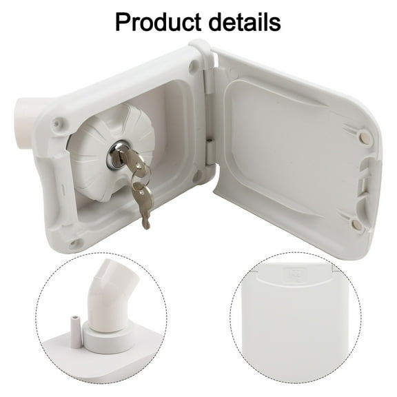 Gravity Inlet RV Fresh Water Fill Hatch Inlet Filter with Magnetic Cover