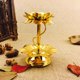 thumbnail image 4 of Portavelas de loto creativo candeliere decorativo dorado de 4 pulgadas Portavelas con forma de Lámpara de para sala de Jardín, 4 of 4