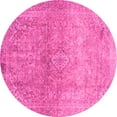 thumbnail image 1 of Ahgly Company Indoor Round Oriental Pink Traditional Area Rugs, 4' Round, 1 of 4