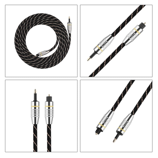 Cable Toslink Macho A Macho, Toslink A Mini Enchufe Cable De Audio Digital De Fibra óptica De 3,5mm Conector Chapado En Oro SPDIF Redondo