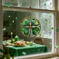 thumbnail image 7 of TanSiDing St. Patrick's Day Decorations, 2D Flat Acrylic Sun Catcher Disc Pendant with Four Leaf s, Hanging Ornament for Holiday Party Home Window Wall Decor, Green, 7 of 7