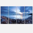 thumbnail image 2 of Coucher de Soleil sur la Mer Bleue sur la Côte Sableuse - Impression sur Toile, 2 of 3