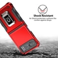 thumbnail image 6 of TJS for Motorola Razr 2023 / Razr 40 Phone Case, [Military Grade] Heavy Duty Magnetic Support Ring Kickstand Cover for Moto Razr 2023 / Razr 40 (Red), 6 of 7