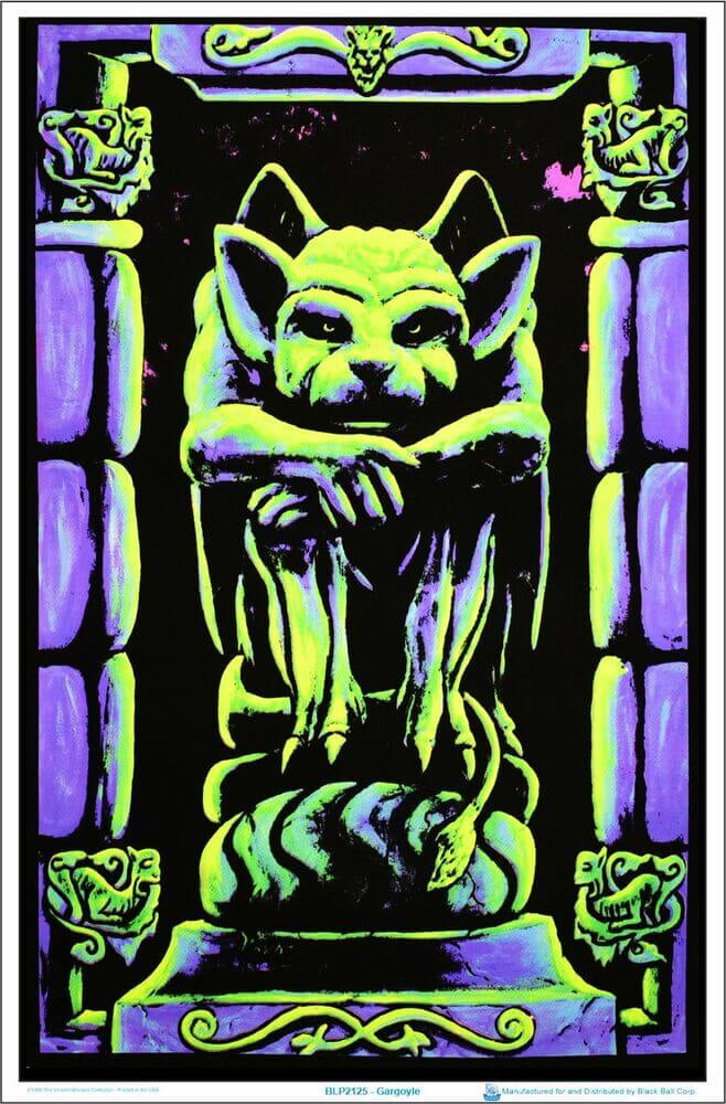 Gargoyle Blacklight Poster 23" X 35" - Walmart.com