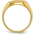 thumbnail image 2 of 18k Yellow Gold 11.5x11.7mm Open Back Diamond Men's Signet Ring Mounting no stones included, 2 of 7