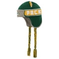 thumbnail image 2 of Youth Green Green Bay Packers Wordmark Ears Trooper Knit Hat, 2 of 2