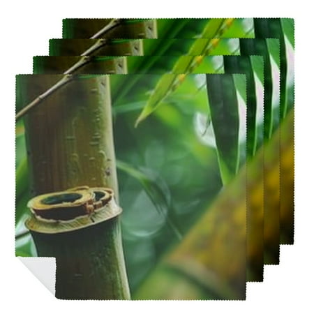

Facannap Bamboo Plant Cloth Napkins for Hotel Home Banquet Atmosphere Embellishment Polyester Home Decor Gift 2 PCS