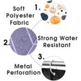 thumbnail image 5 of 4PCS Fall Shower Curtain Sets with Rugs, Waterproof White Fabric Shower Curtain, Autumn Harvest Blue Orange Pumpkin Watercolor Eucalyptus Leaves Botanical Berry Thanksgiving Bathroom Decor, 5 of 7