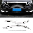 thumbnail image 2 of for E Class W213 2016-2019 Chrome ABS Front Bumper Plate Spoiler Spoilers Decorative Cover Trim, 2 of 5