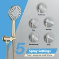 thumbnail image 2 of Cerypsa 10 Inches Brushed Gold Wall Mounted Shower with High Pressure Rain Shower Head and 5-Function Handheld Shower Head, 2 of 8
