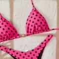 thumbnail image 4 of Women's 2 Piece Leopard Print Bikini Sets Halter String Triangle Swimsuit Bathing Suits (Pink,S), 4 of 7