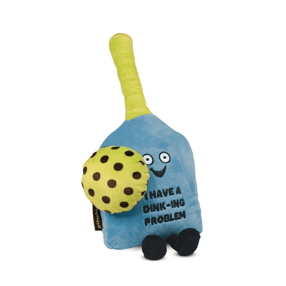 Punchkins Dinking Problem Pickleball Plushie - Funny Meme, Pun White Elephant Meme,Gift