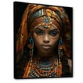thumbnail image 2 of Designart "Beauty Adorned in Africa III" African Floater Framed Canvas Print, 2 of 7