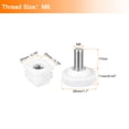thumbnail image 2 of Furniture Leveling Feet, 8 Sets 20 x 20mm Square Insert Furniture Adjustable Leveler, M8 Thread End Caps (White), 2 of 6