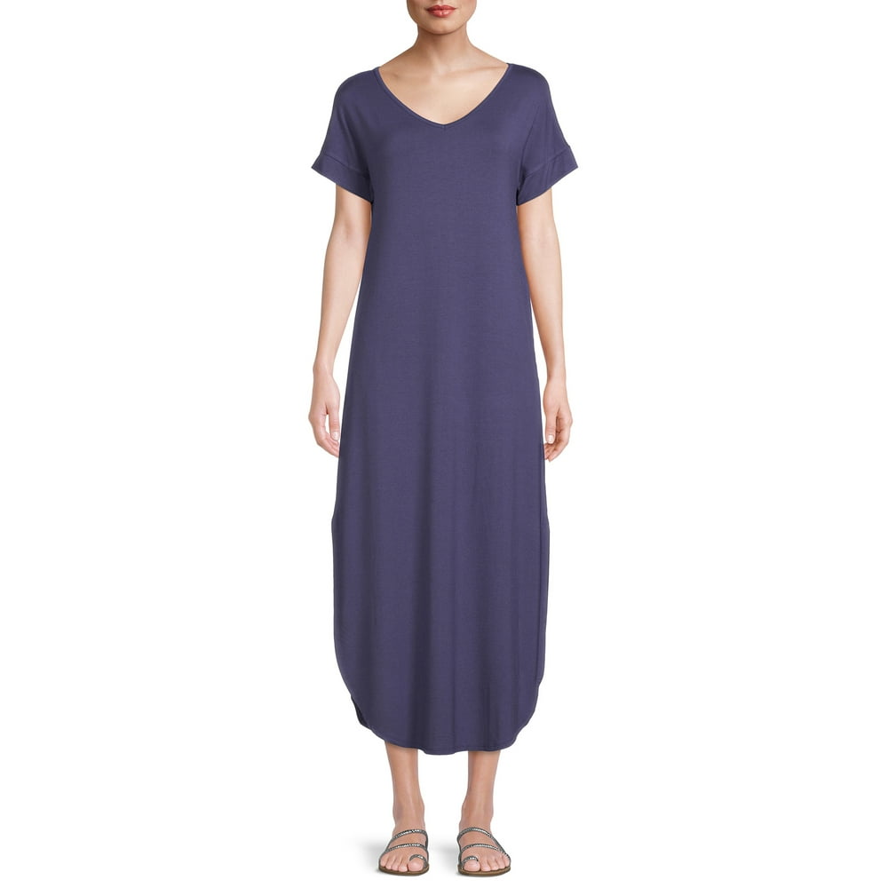 time and tru button front maxi