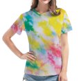 thumbnail image 1 of Gibobby Playera de Manga Corta con Cuello Redondo 2024, camiseta con estampado cuerpo completo, Tops para mujer, camiseta manga corta diaria, Tops manga corta con es(Rosa,G), 1 of 3