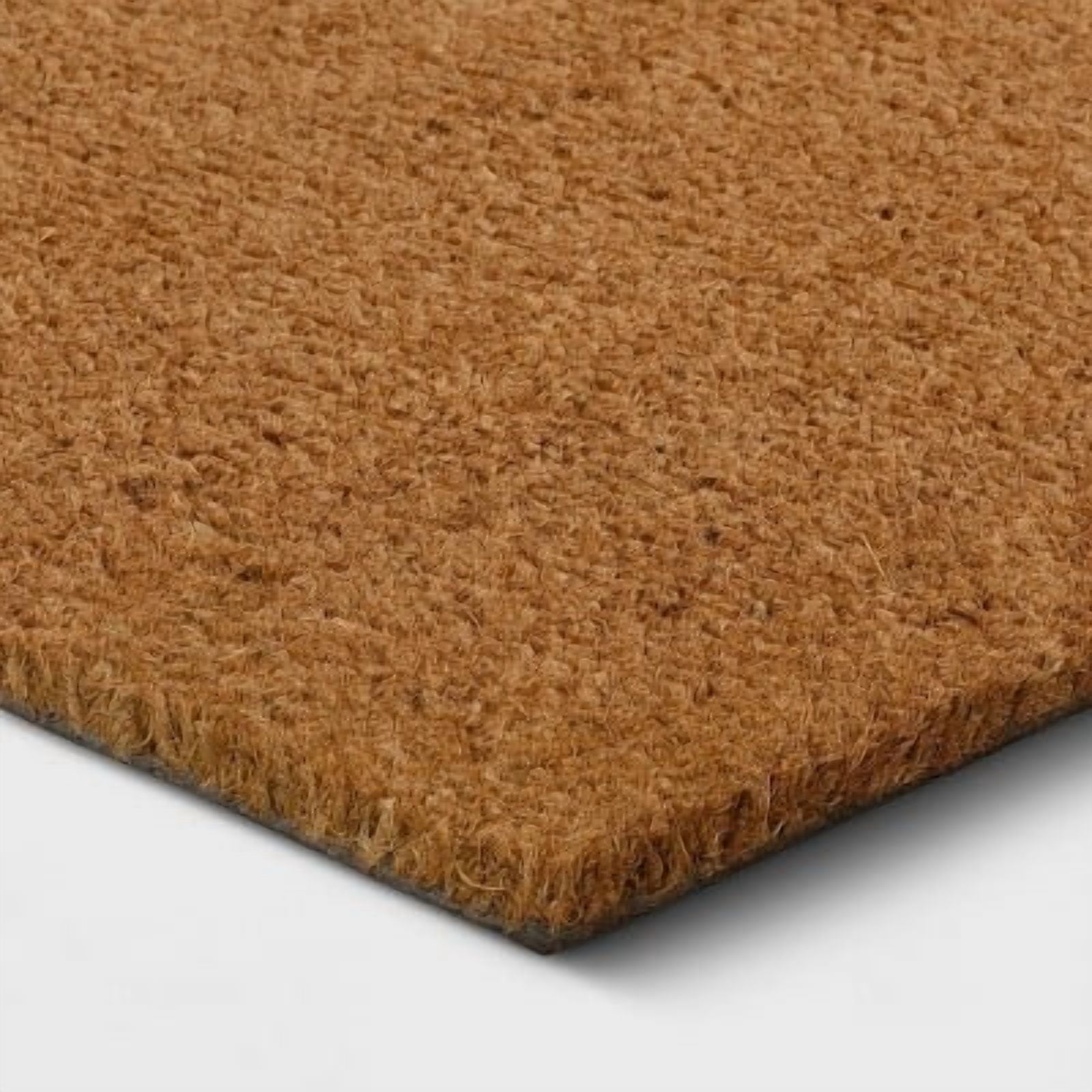 1'6"x2'6" So Happy You're Here Coir Doormat Natural - Outdoor Welcome Mat, Front Door, Medium Pile