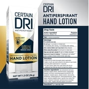 Certain Dri Hand Lotion for Sweat Control, Clinical Strength, 1.3oz