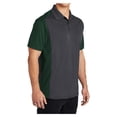 thumbnail image 4 of Yellow Rooster Mens Colorblock Micropique Sport-Wick Polo Iron Grey/ Forest Green 3XL, 4 of 8