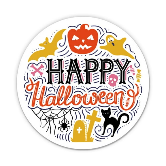 Happy Halloween - 3" Vinyl Sticker - For Car Laptop Water Bottle Phone - Waterproof Decal