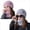 grey+pink, variant on 2-Pack (4 Pcs) Women's Winter Beanie & Neck Warmer Set, Fleece-Lined Knit Hat for Outdoor Cold Weather