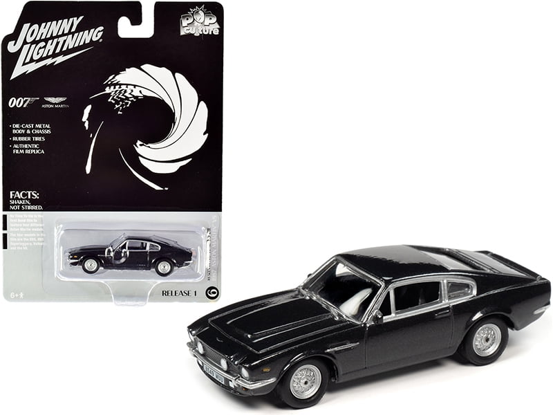 Johnny Lightning JLPC001-JLSP097 1987 Aston Martin V8 James Bond 007 No  Time to Die 2020 Movie Pop Culture Series 0.16 4 Diecast Model Car