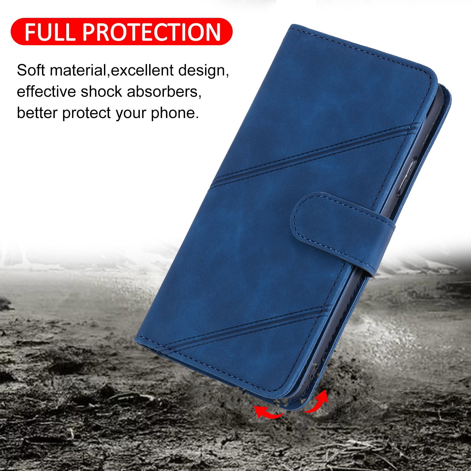 ETFAST Wallet Card Slot Flip Zipper Leather Phone Case For Samsung Galaxy S24 Ultra S24Plus S23 Ultra S23Plus S23FE S22 Ultra S21 Ultra S20 S10 S9 Leather Phone case