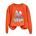 thumbnail image 2 of EGNMCR Easter T-Shirts Imprimés pour Femmes T-Shirts Graphiques pour Femmes T-Shirts pour Femmes T-Shirts à Col Rond Easter Imprimés à Manches Longues Chandails en Molleton T-Shirt pour Femmes, 2 of 5