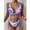 Blue, variant on Swimsuit Sets for Women Tie-dye Printed Bandage Swimwear Bikini Sexy Split Bathing Suit
