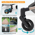 thumbnail image 5 of CazToi Lightweight Compact One-Hand Fold Stroller Adjustable Canopy Travel Black, 5 of 7