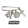 thumbnail image 4 of Broche Segurito de Proteccion para embarazada San Benito, cruz rosa, 4 of 4