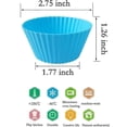 thumbnail image 2 of Silicone Cupcake Baking Cups 6 Pack, Reusable Non-stick Muffin Cupcake Liners Holders Set For Party Halloween Christmas, Easy Clean Pastry Muffin Mo, 2 of 5