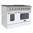 thumbnail image 5 of 48 in. 6.7 cu. ft. Dual Fuel Range for Natural Gas in White, 5 of 16
