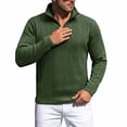 thumbnail image 5 of Lpmadey Men's Quarter Zip Pullover Sweater Lightweight Mock Neck Sweatshirts Waffle Knit Long Sleeve Golf Shirts, 5 of 6