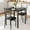 Black, variant on 3-Piece Dining Table Set for 2, Small Square Kitchen Table with 2 Chairs, Space-Saving Modern Dinette Furniture for Breakfast Nook, Apartment, or Home Office