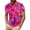 Hot Pink-mens valentine day shirt, variant on Eryao Valentines Day Shirts Men Heart Print Graphic Tops Short Sleeve Button V Neck Henley Tees,Purple,L