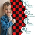 thumbnail image 3 of Blackout Kids Curtains,Red and Black Checkered Pattern Childrens Insulated Curtains Set Of 2,Bedroom Essentials,Toddler Room Decor 52"x84", 3 of 5