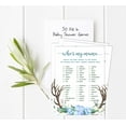 thumbnail image 2 of Inkdotpot 50-Pack Who Is My Mommy Baby Shower Game Cards Antler (Boy) My Mommy Name Gender Neutral Activity Cards, 2 of 5