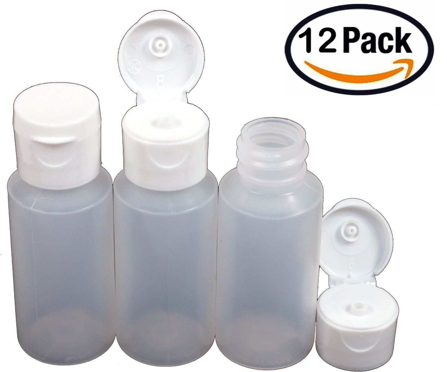 Creative Hobbies 1 Oz Natural Color LDPE Easy Squeeze Bottles with