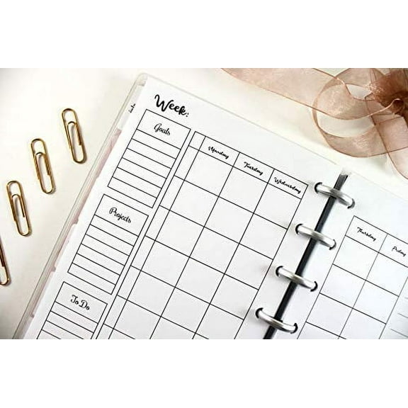 Weekly Lesson Planner Inserts for 7 Disc Planners